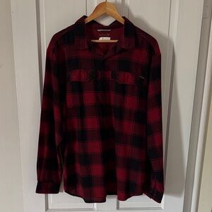 Columbia Red and Black Checkered Casual Shirt
